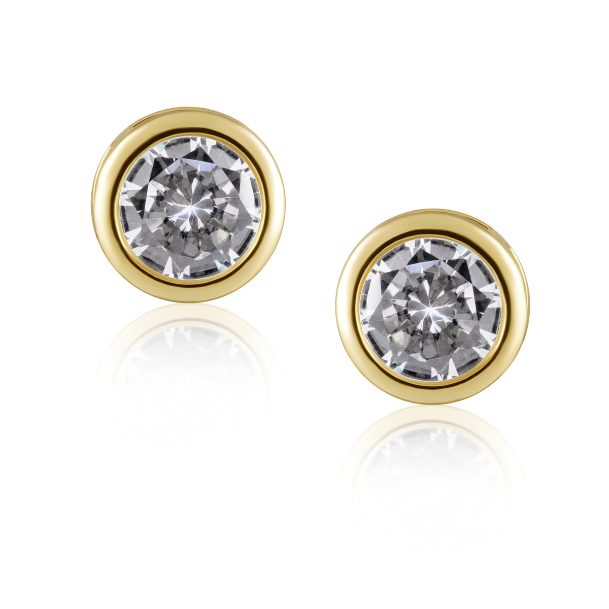 Alaina Bezel Studs