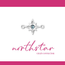 Load image into Gallery viewer, Northstar Connector | Sterling Silver | 10mm | White Gemstone | 4pk
