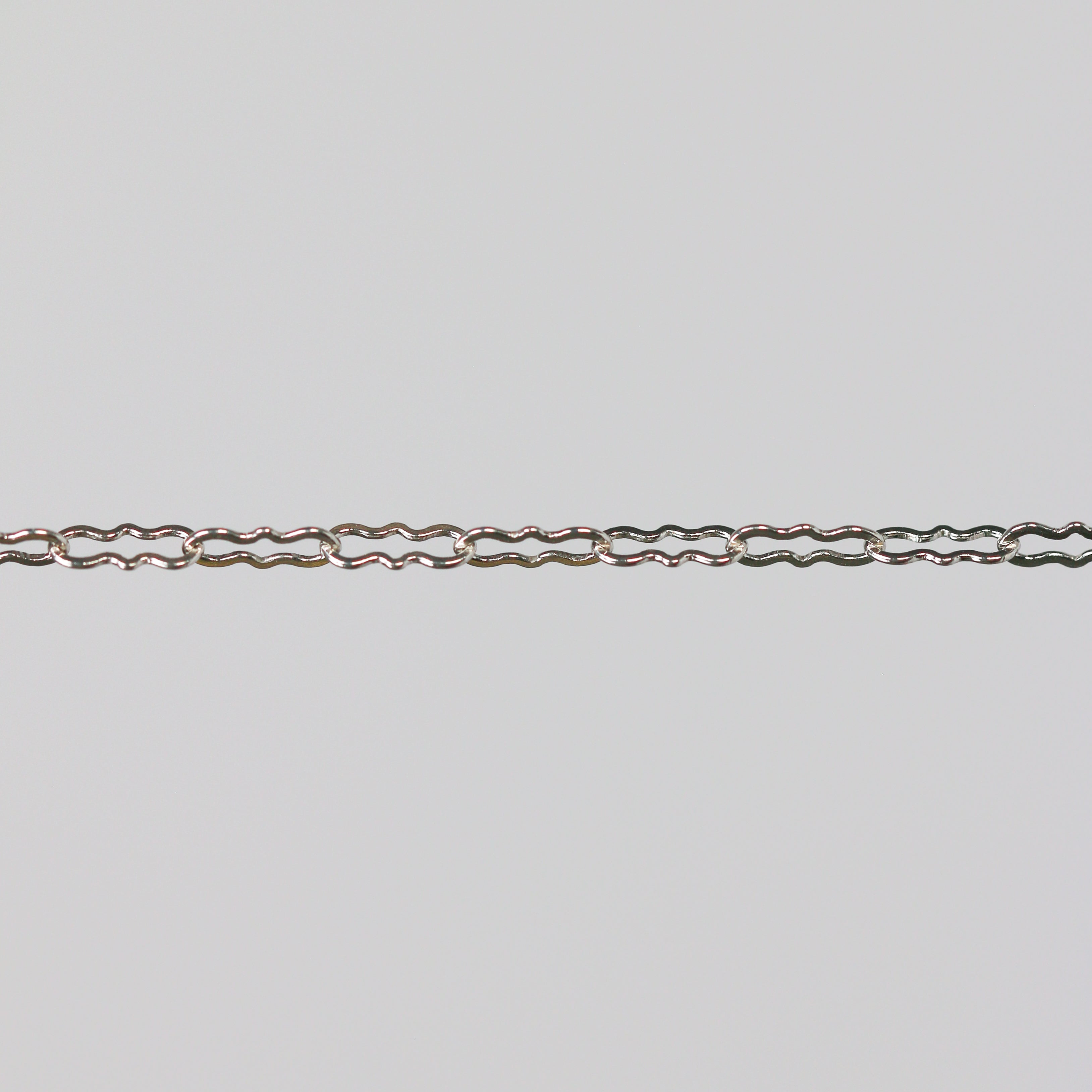 Hannah Permanent Jewelry Chain, Crinkled Paperclip Design and Links, Available in Gold Options and Silver