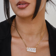 Load image into Gallery viewer, Double Plated Luxe Block Name Necklace
