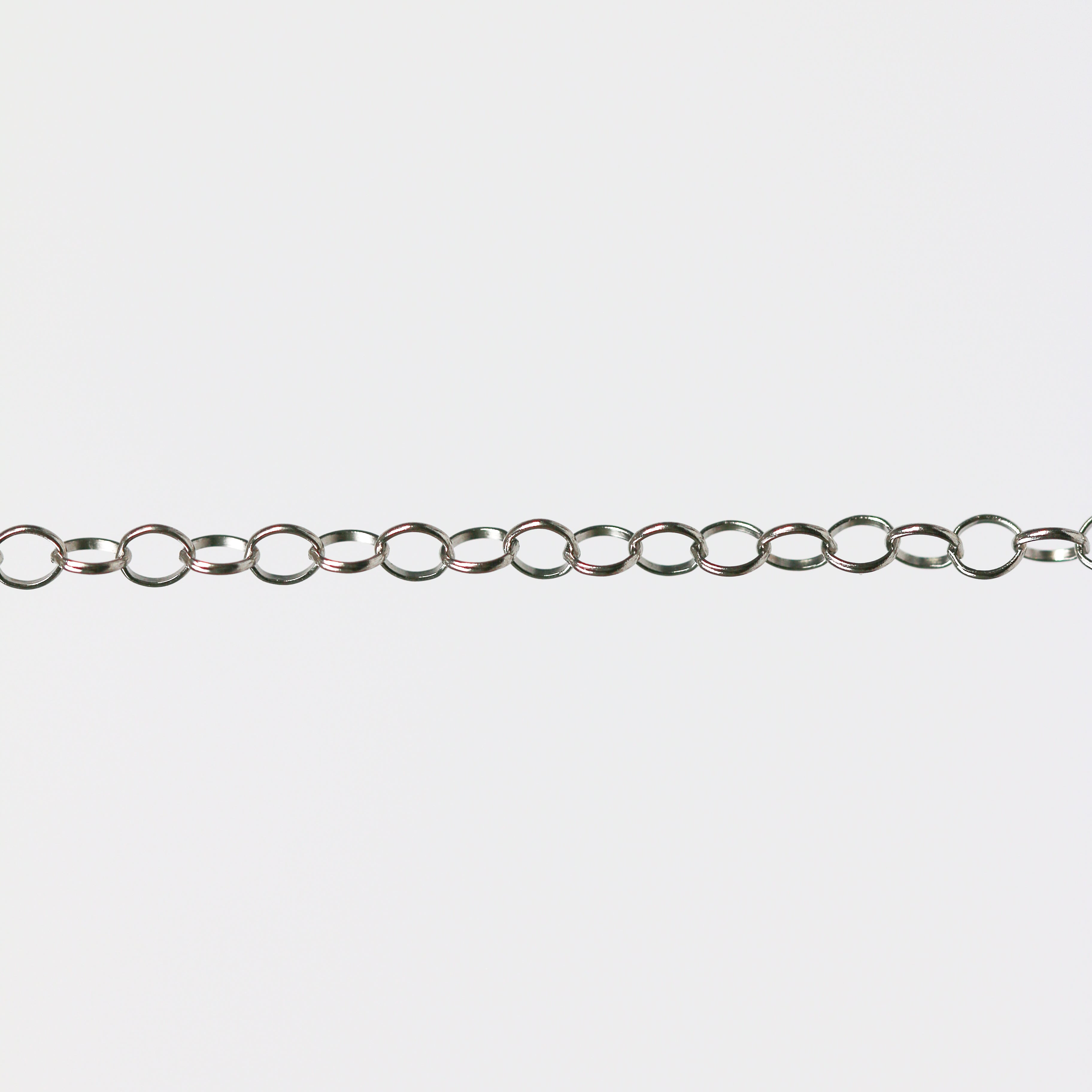 Lucy Permanent Jewelry Chain, Belcher Design, Round Links, Available in Gold Options and Silver