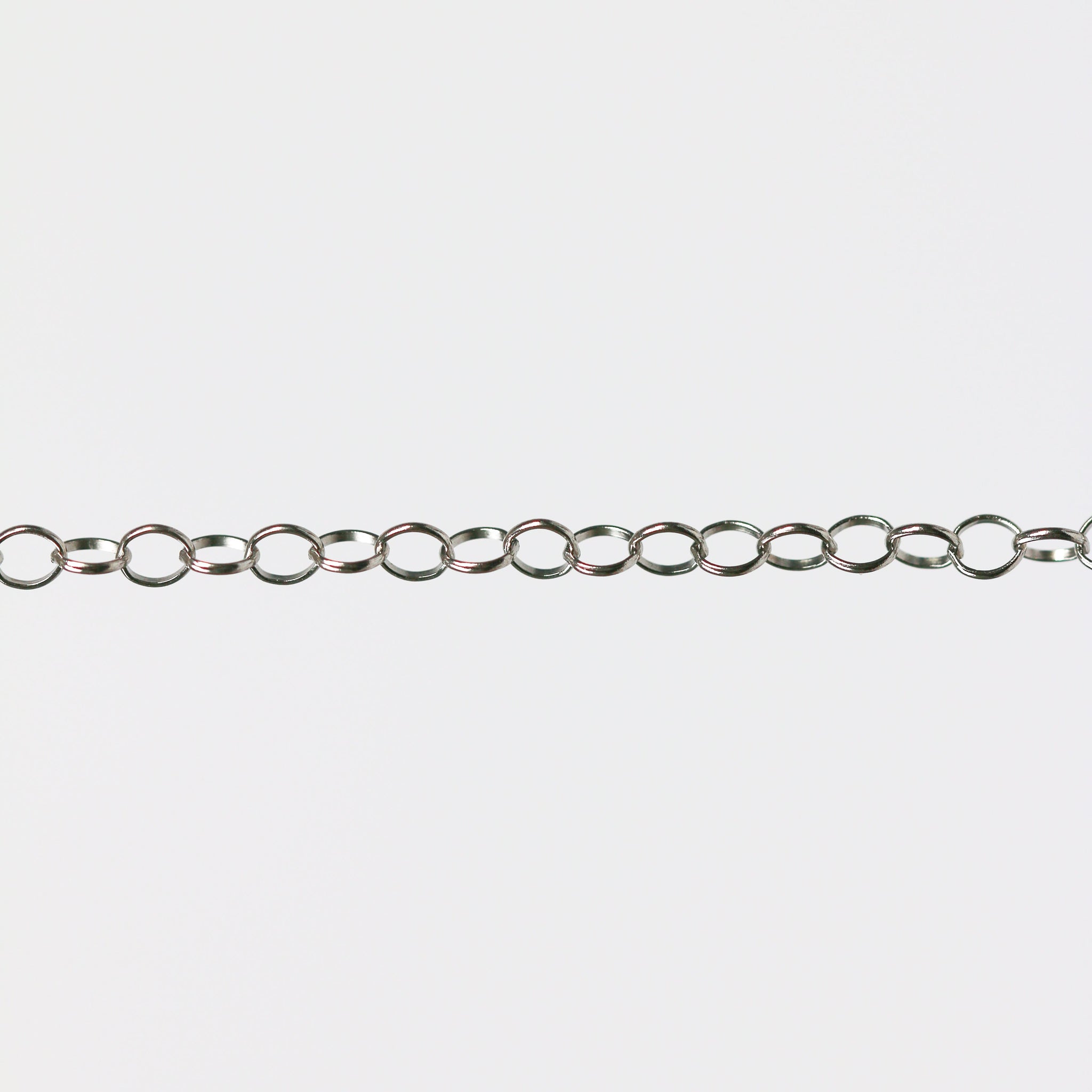 Lucy Permanent Jewelry Chain, Belcher Design, Round Links, Available in Gold Options and Silver