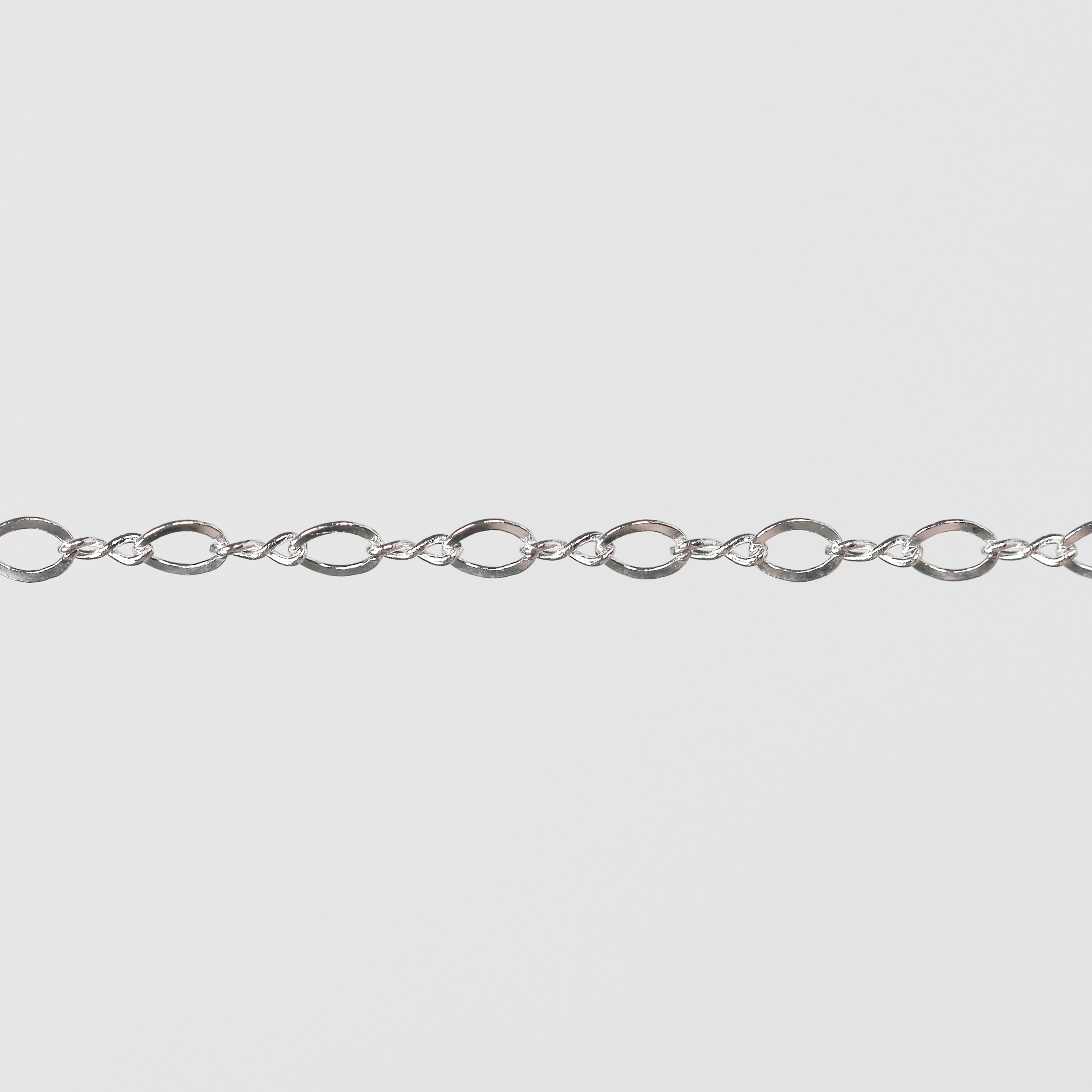 Grace Permanent Jewelry Chain, Figure 8 Design, Figure 8 Links, Available in Gold Options and Silver