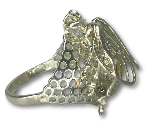 Amber Wasp Queen Ring