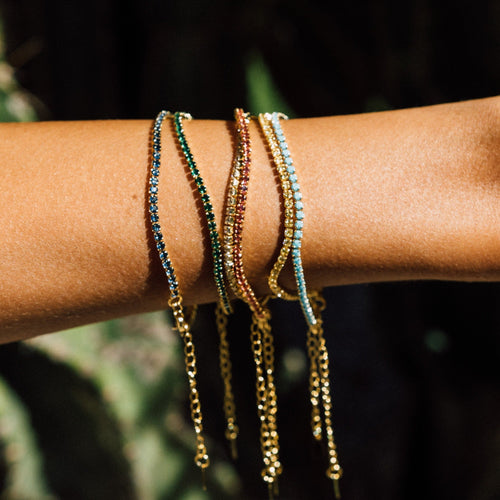 Chloe Tennis Bracelet Turquoise