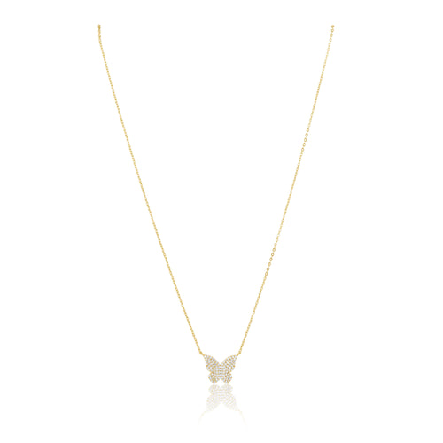 Elsie Pave Butterfly Necklace