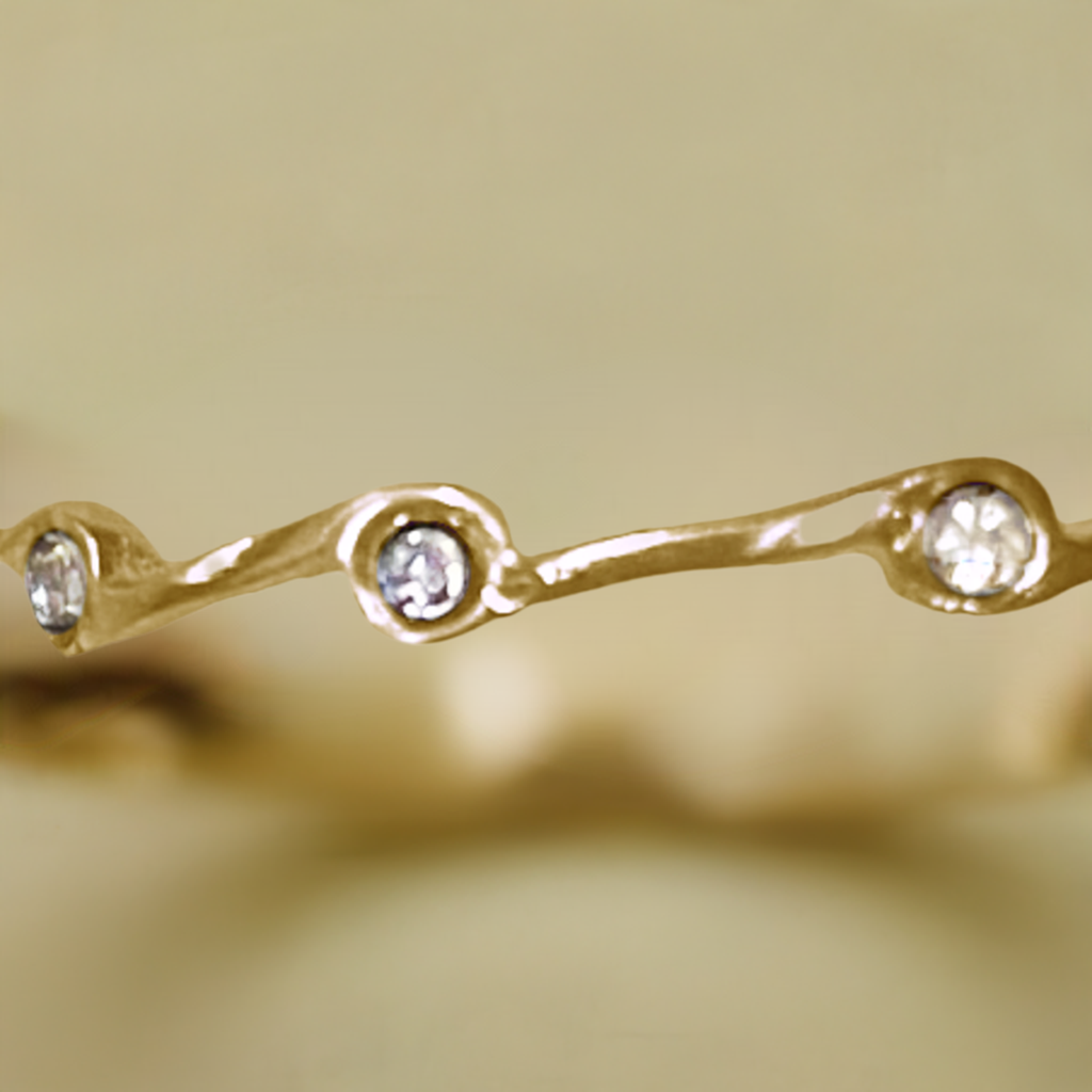 Diamond Crystal Cubic Zirconia Birthstone Stacker Ring