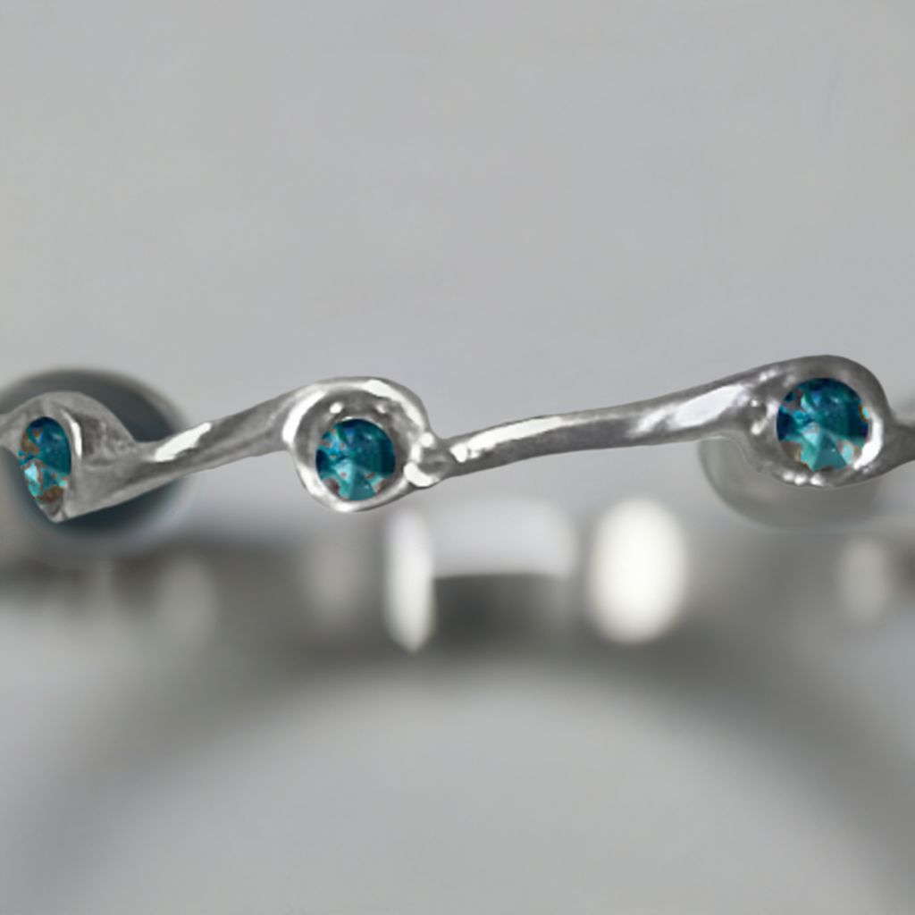 Zircon Birthstone Stacker Ring