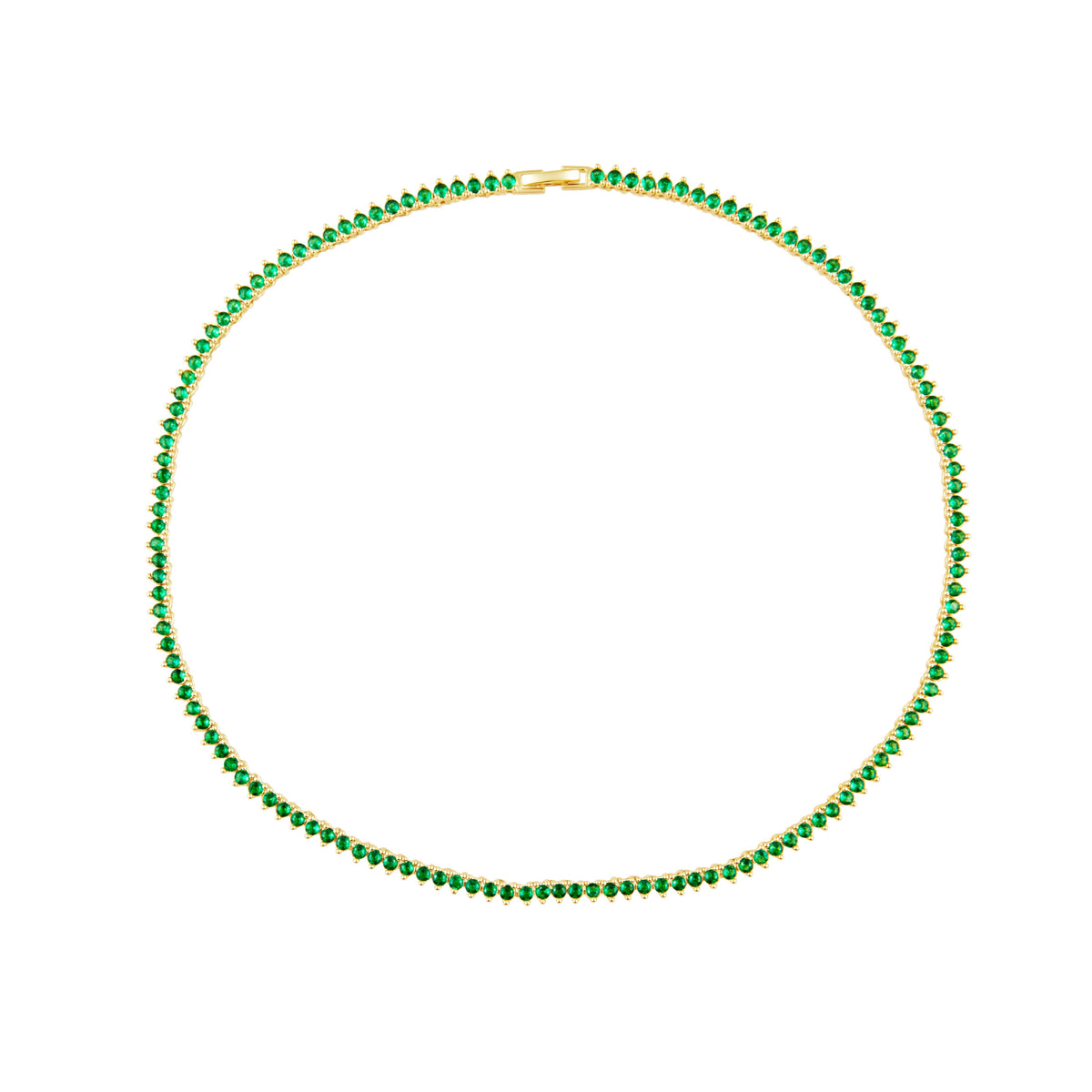 Melinda Tennis Necklace - Emerald
