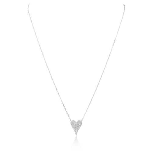 Sara Pave Heart Necklace