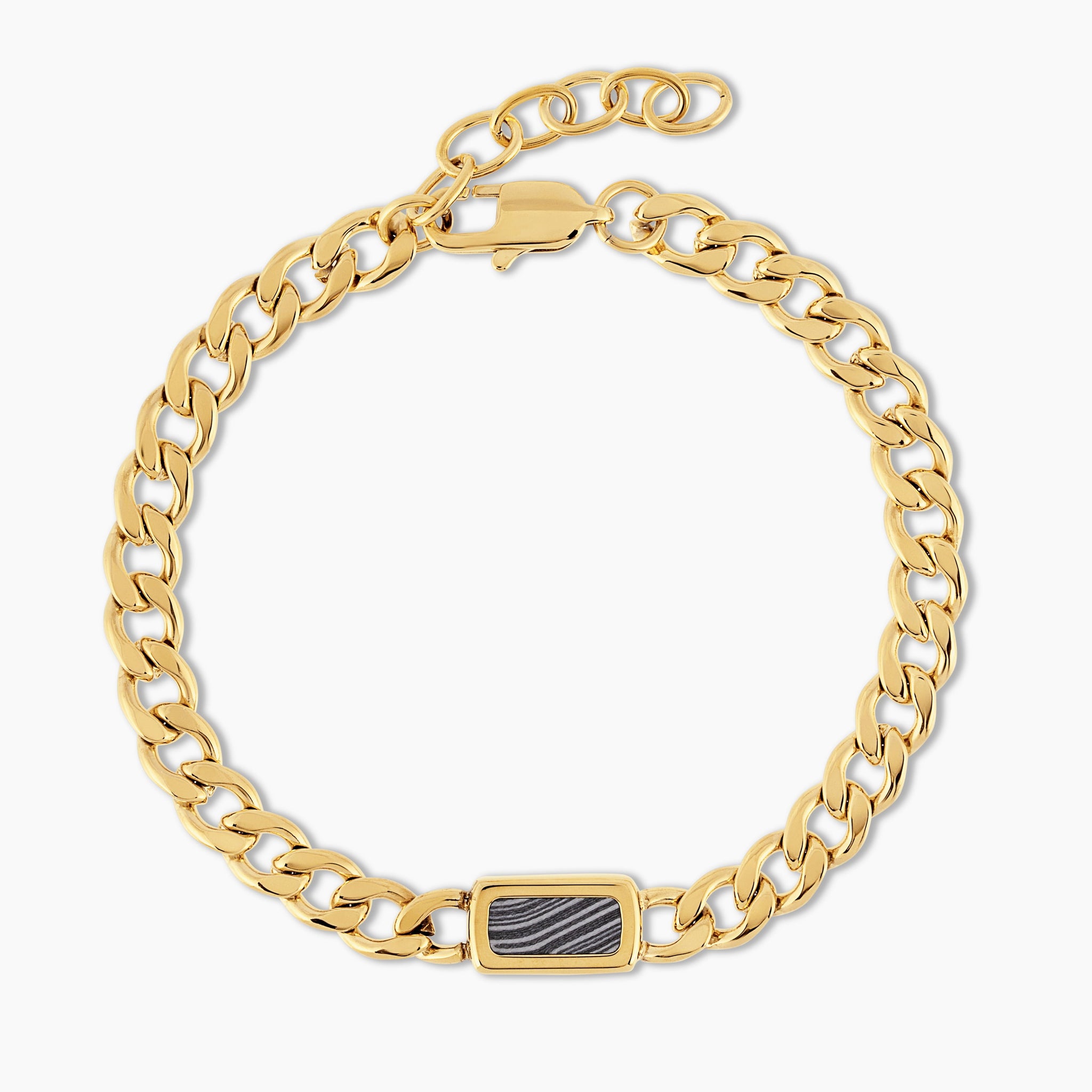 Men's Zebra Crest Cuban Bracelet