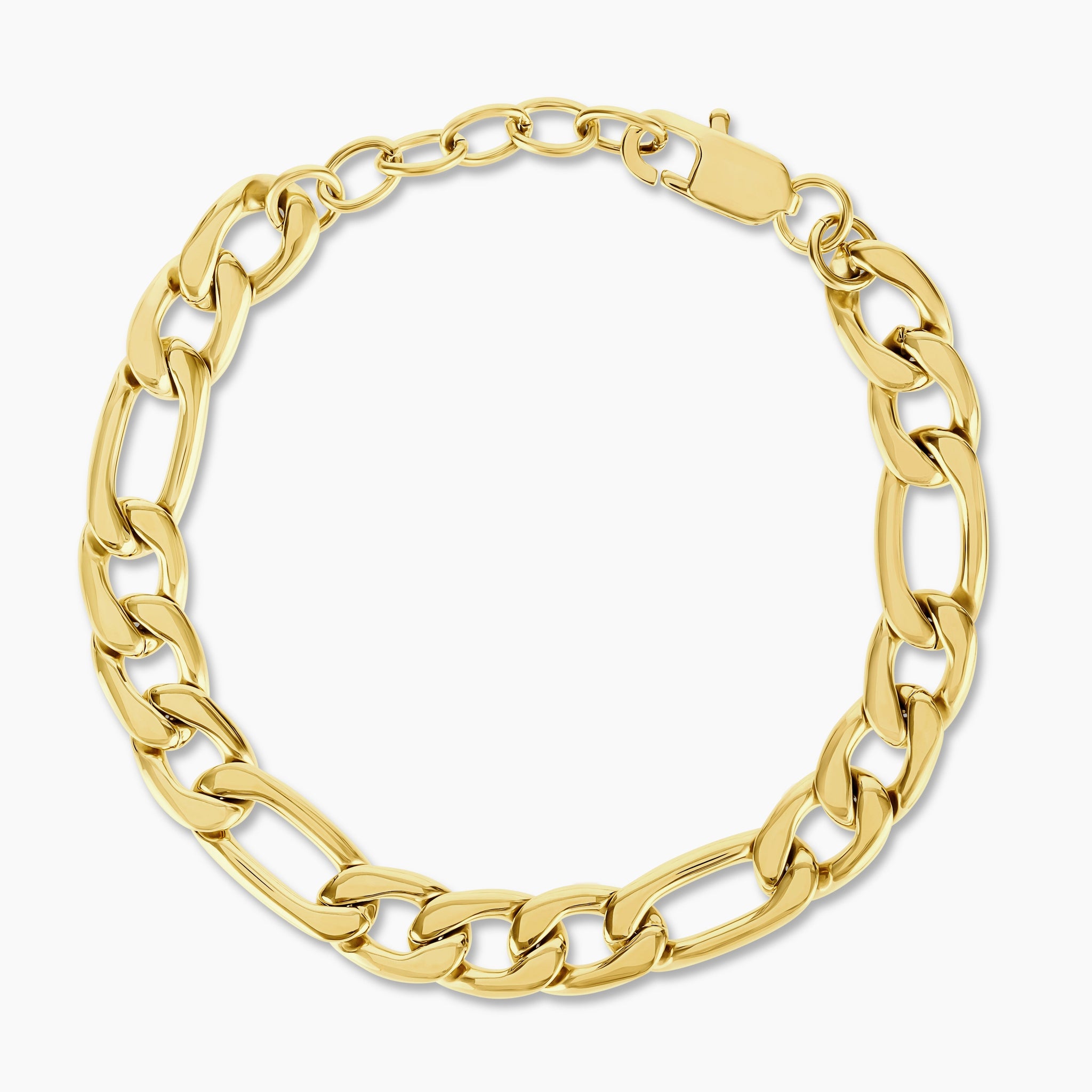 Men's 9mm Figaro Bracelet