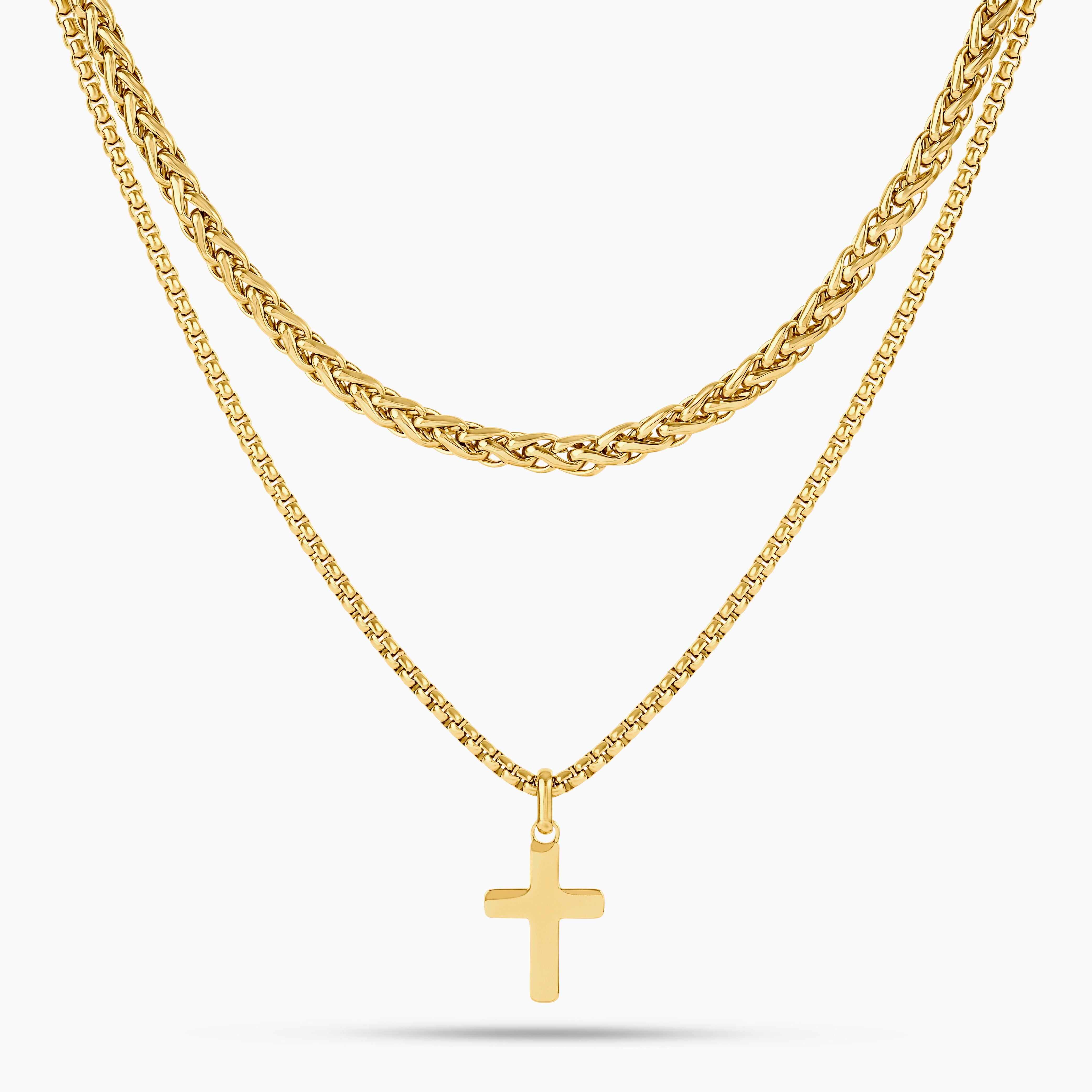 Men's Heavenly Layered Cross Pendant