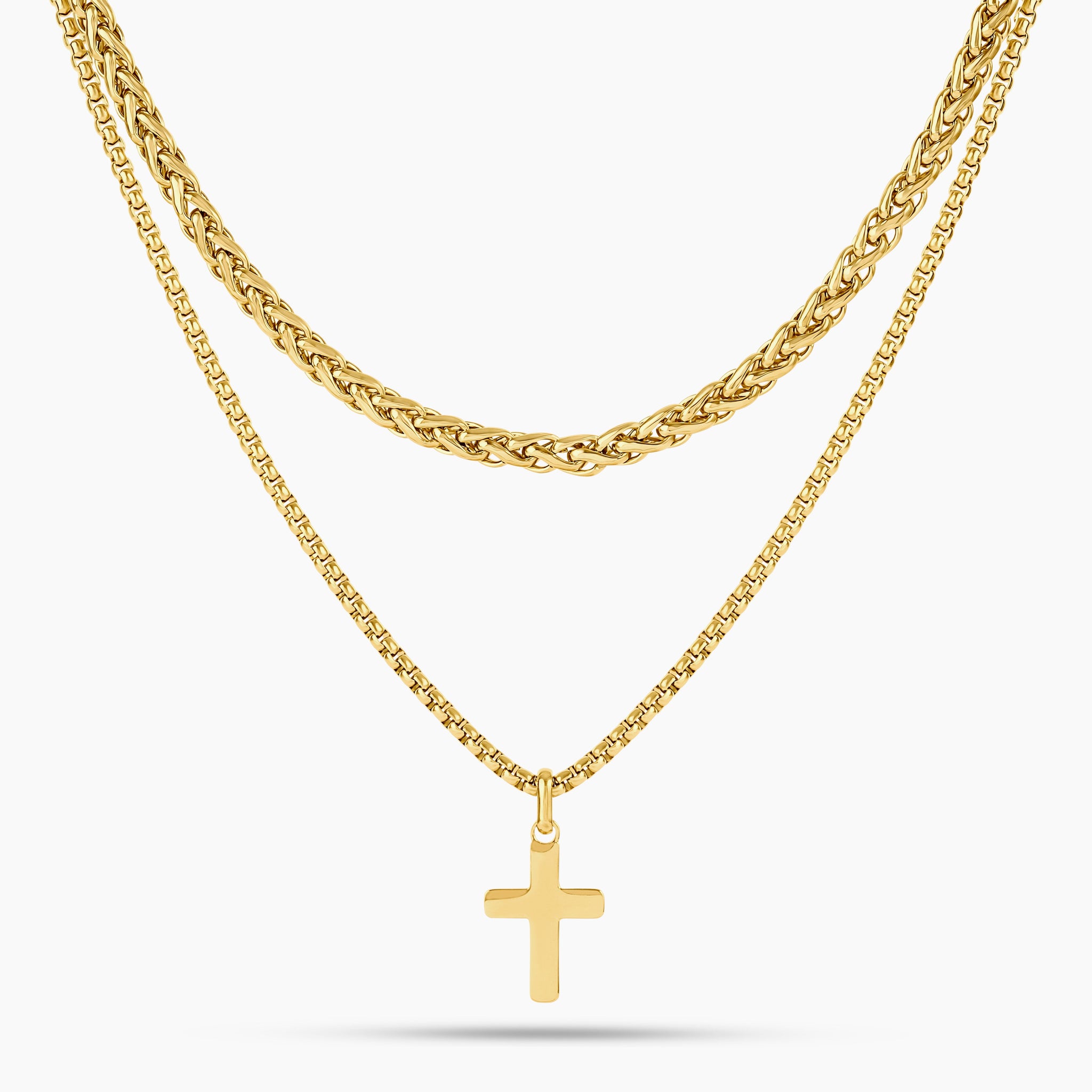 Men's Heavenly Layered Cross Pendant