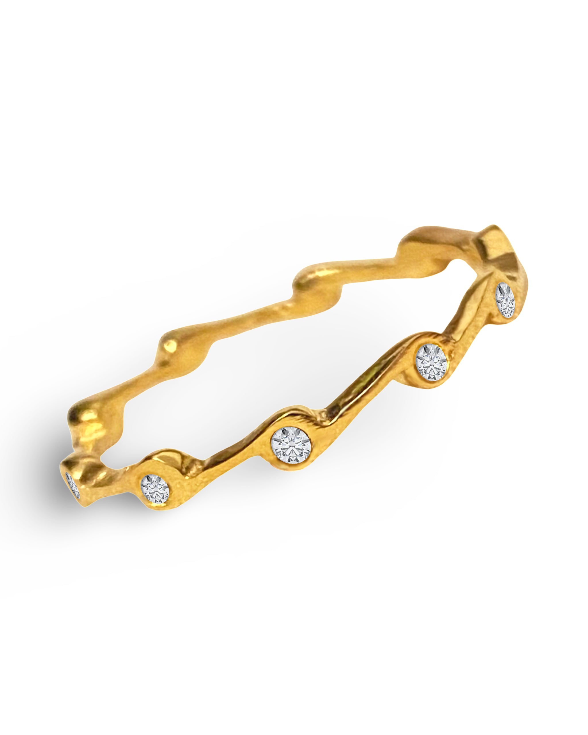 Diamond Crystal Cubic Zirconia Birthstone Stacker Ring