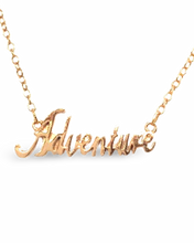Load image into Gallery viewer, Adventure Script Necklace by The Urban Charm
