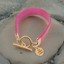 Load image into Gallery viewer, The Urban Charm Pink Leather Color Band Bracelet
