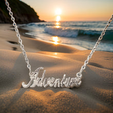 Load image into Gallery viewer, Adventure Script Necklace by The Urban Charm
