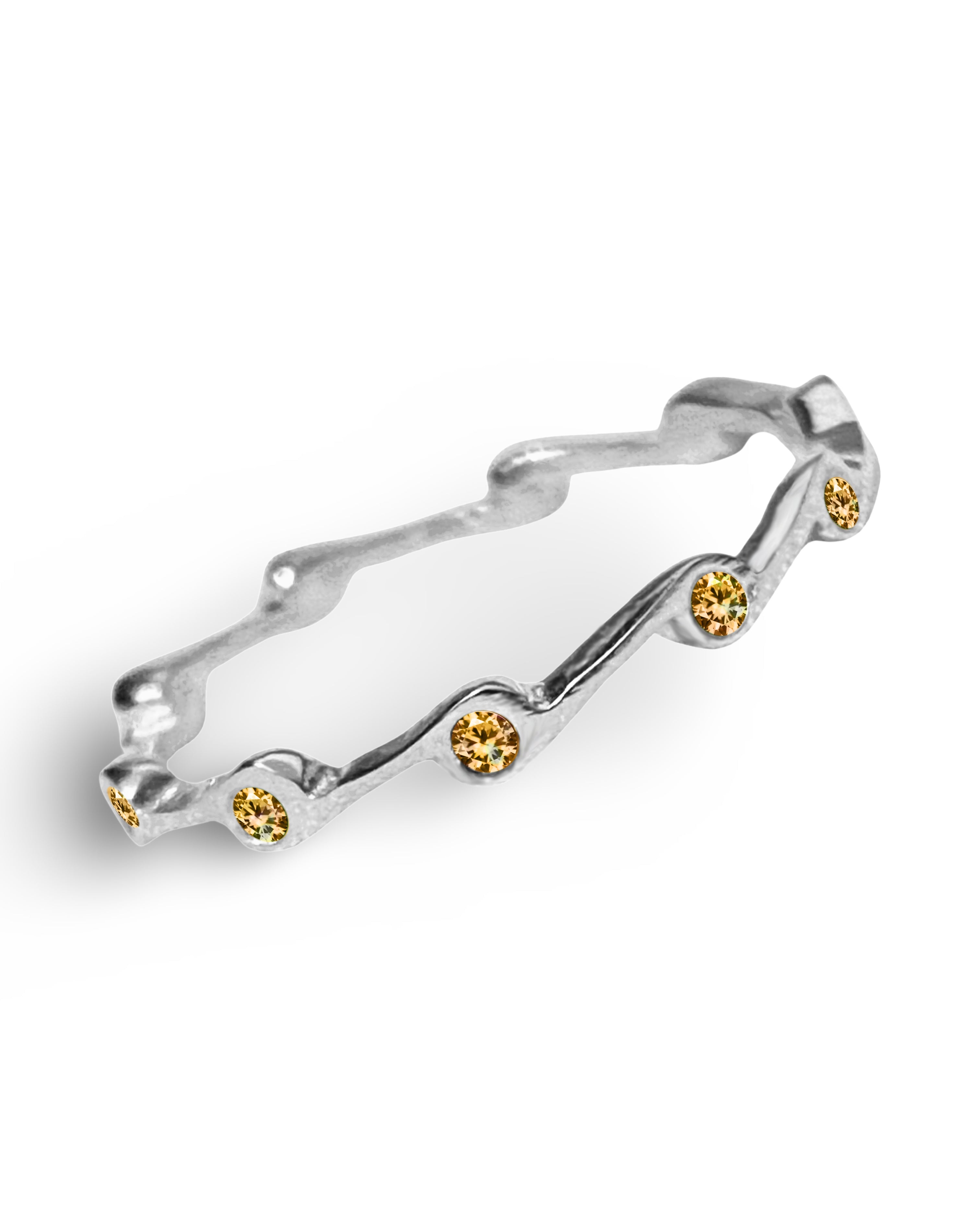 Topaz Birthstone Stacker Ring