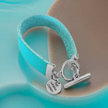 Load image into Gallery viewer, Turquoise Genuine Leather Color Band Bracelet
