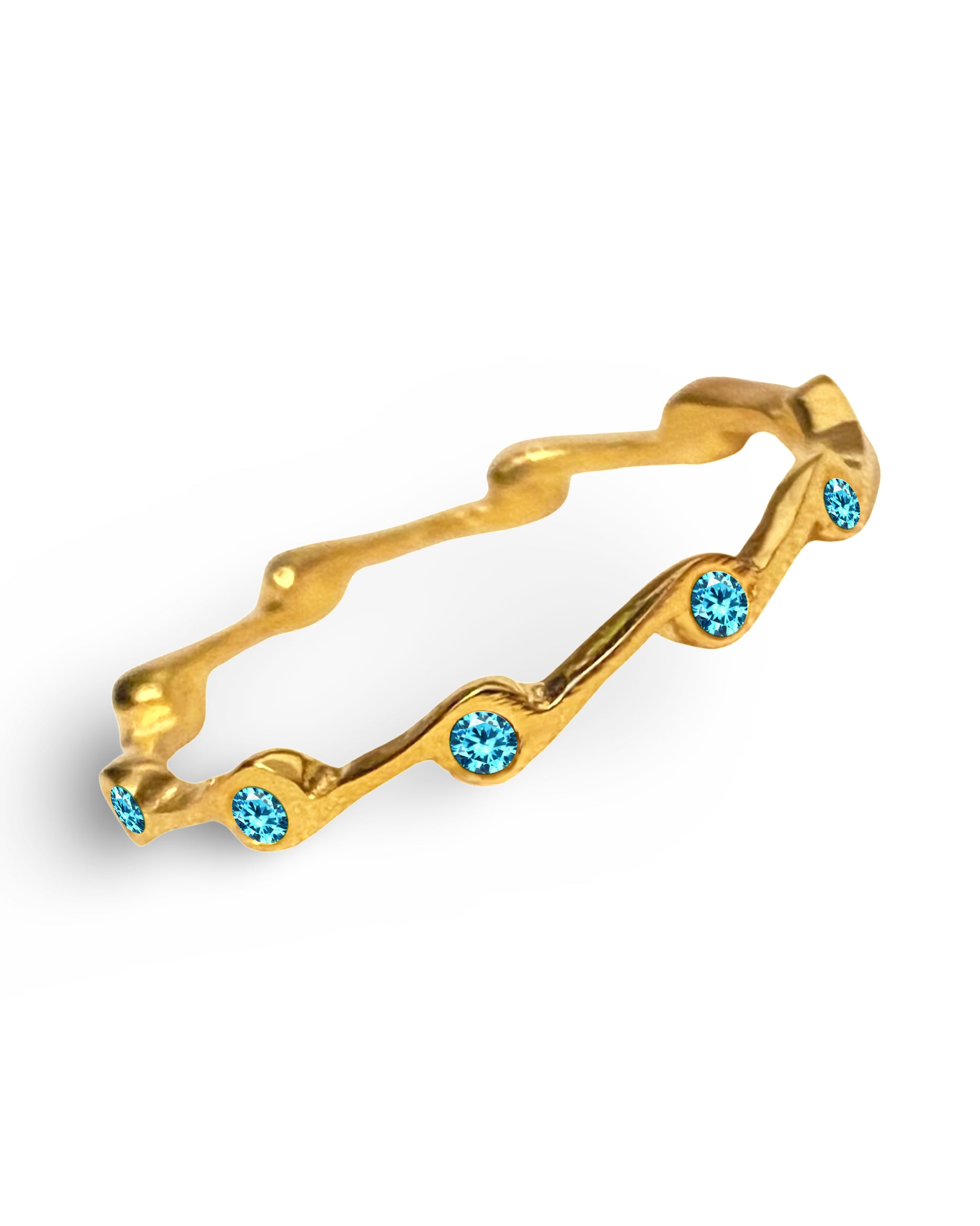 Aquamarine Birthstone Stacker Ring