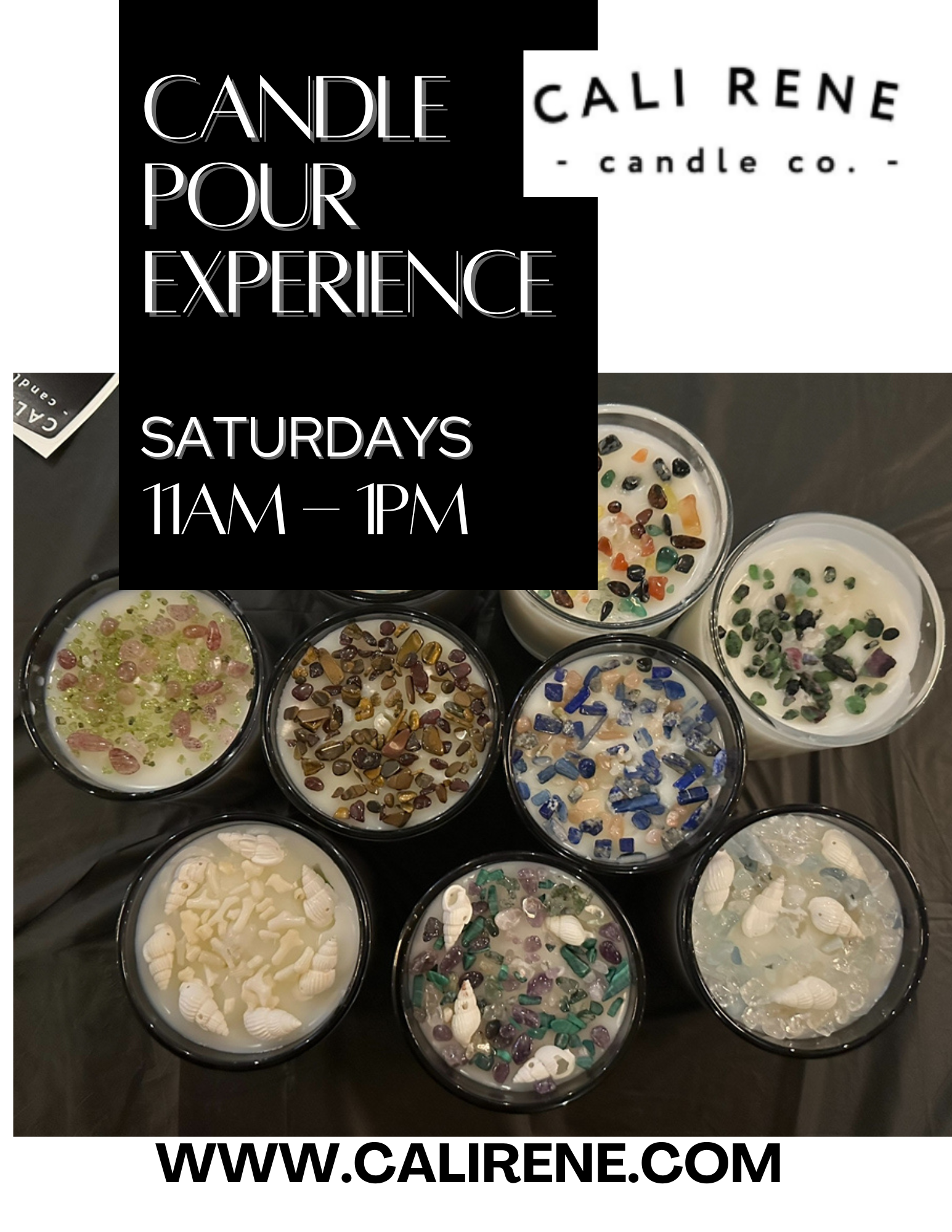 Candle Pour Experience - THURSDAY, DECEMBER 18th from 6pm to 7:30pm
