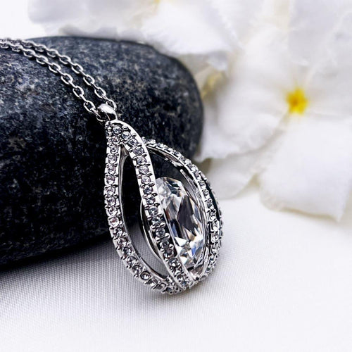 TRYNDI™ To My Wife Birdcage Necklace With Authentic Swarovski Crystals