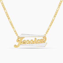 Load image into Gallery viewer, Double Plated Radiant Bar Name Necklace
