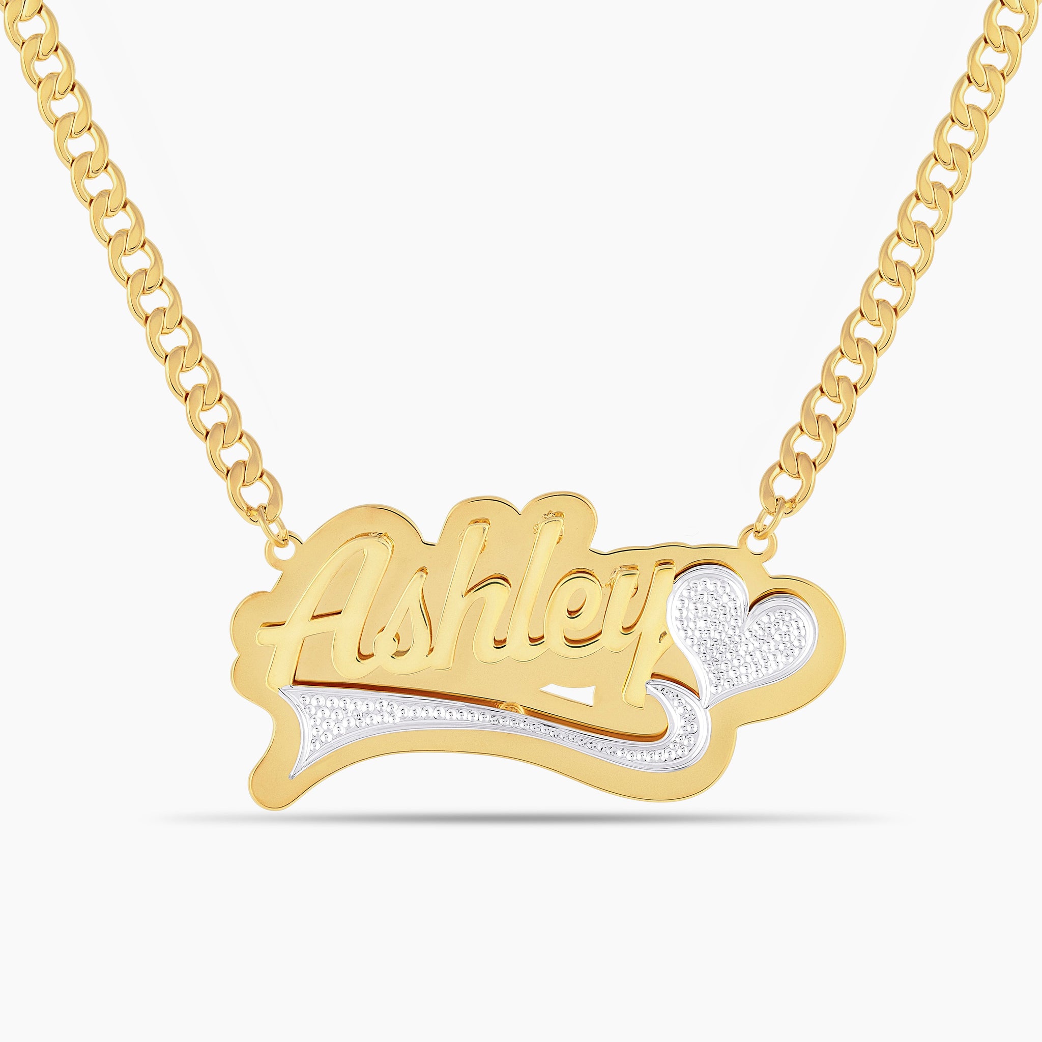 Double Plated Sweetheart Name Necklace