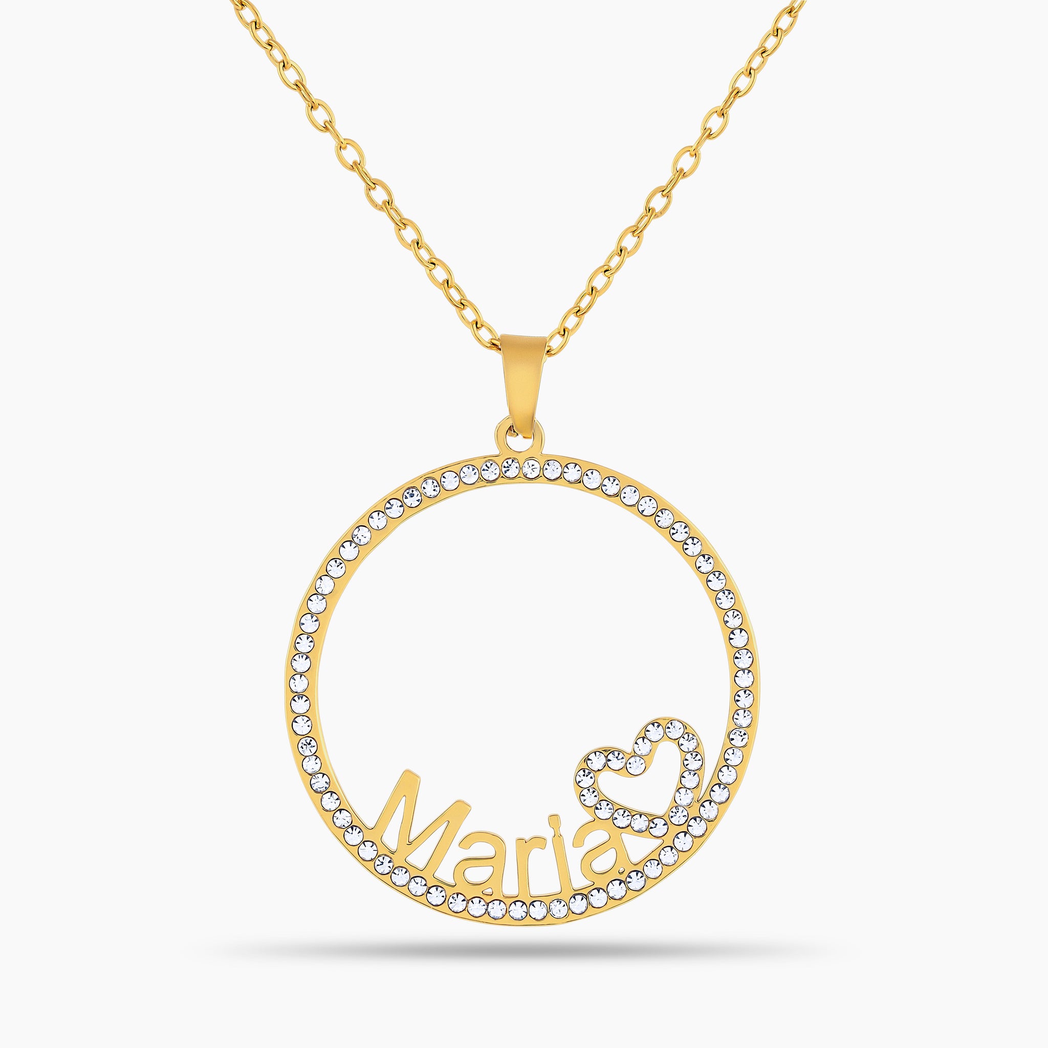 Iced Halo Name Necklace