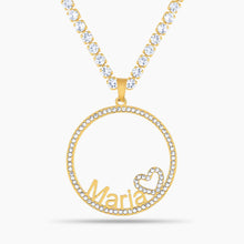 Load image into Gallery viewer, Iced Halo Name Necklace
