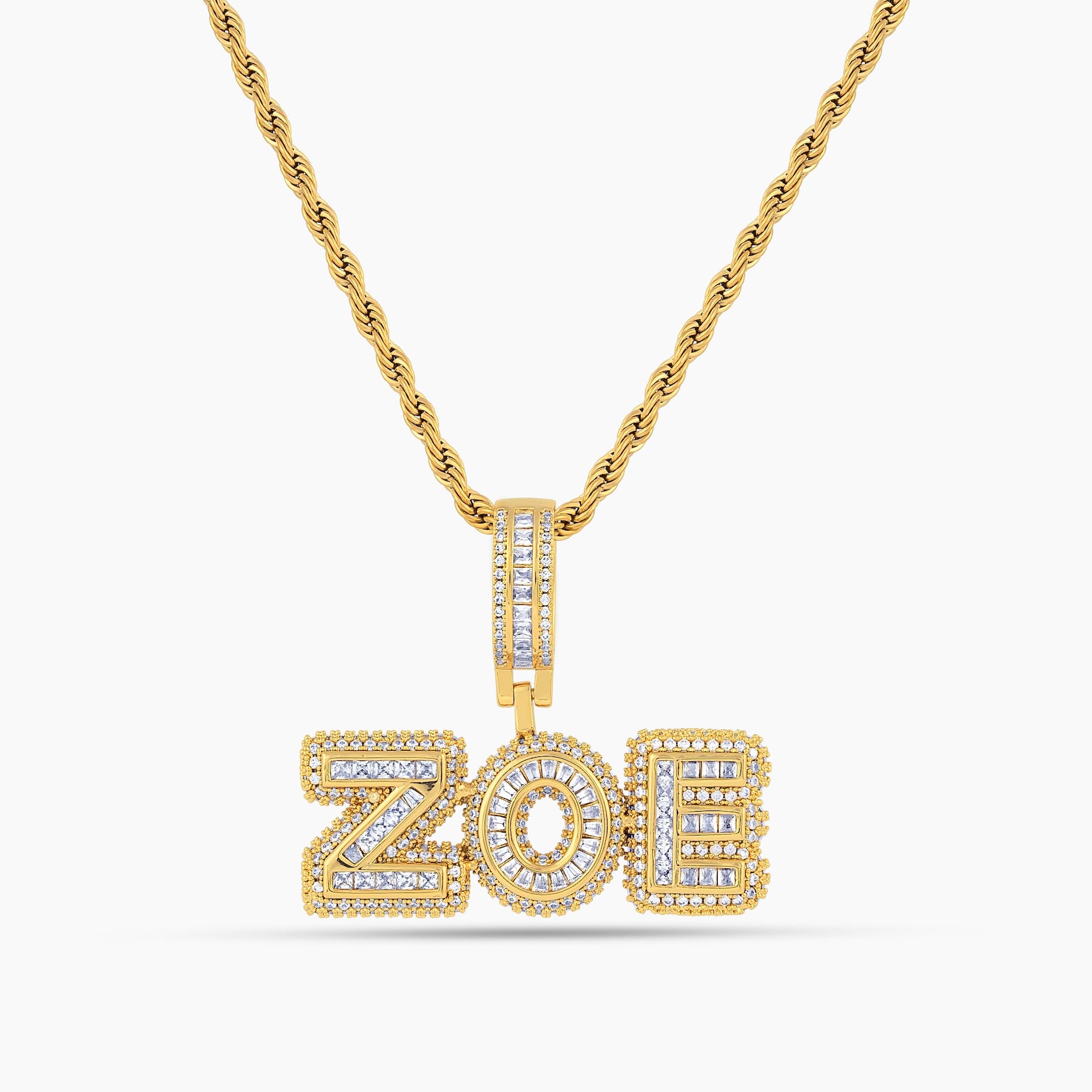 Luxe Pavé Letter Necklace