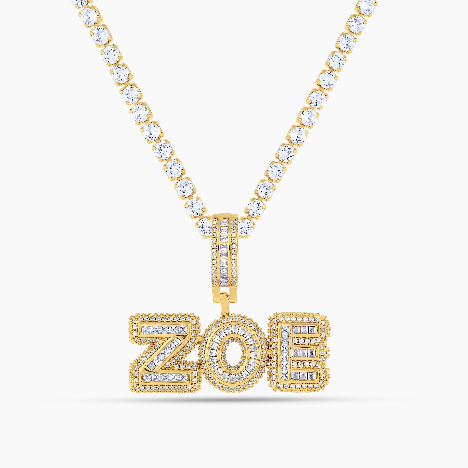 Luxe Pavé Letter Necklace