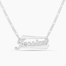 Load image into Gallery viewer, Double Plated Radiant Bar Name Necklace
