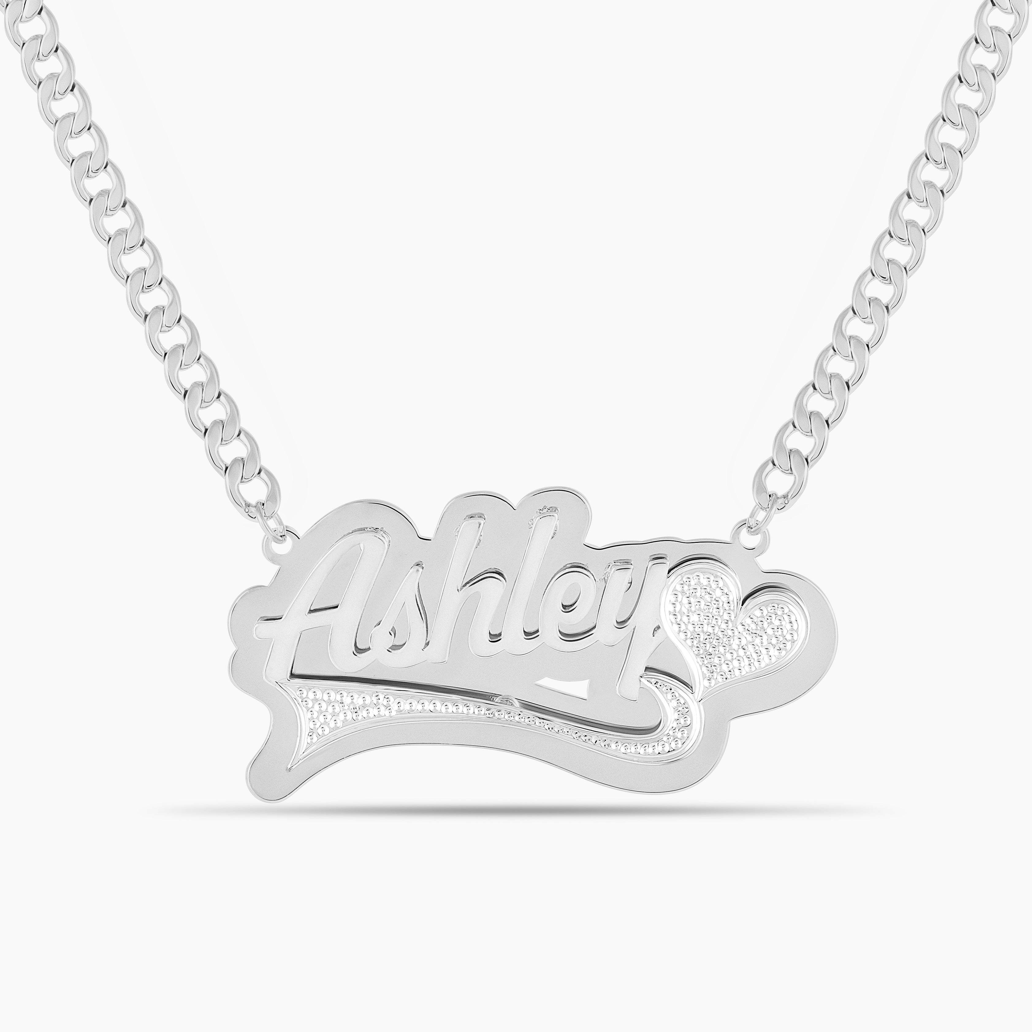 Double Plated Sweetheart Name Necklace