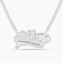 Load image into Gallery viewer, Double Plated Sweetheart Name Necklace
