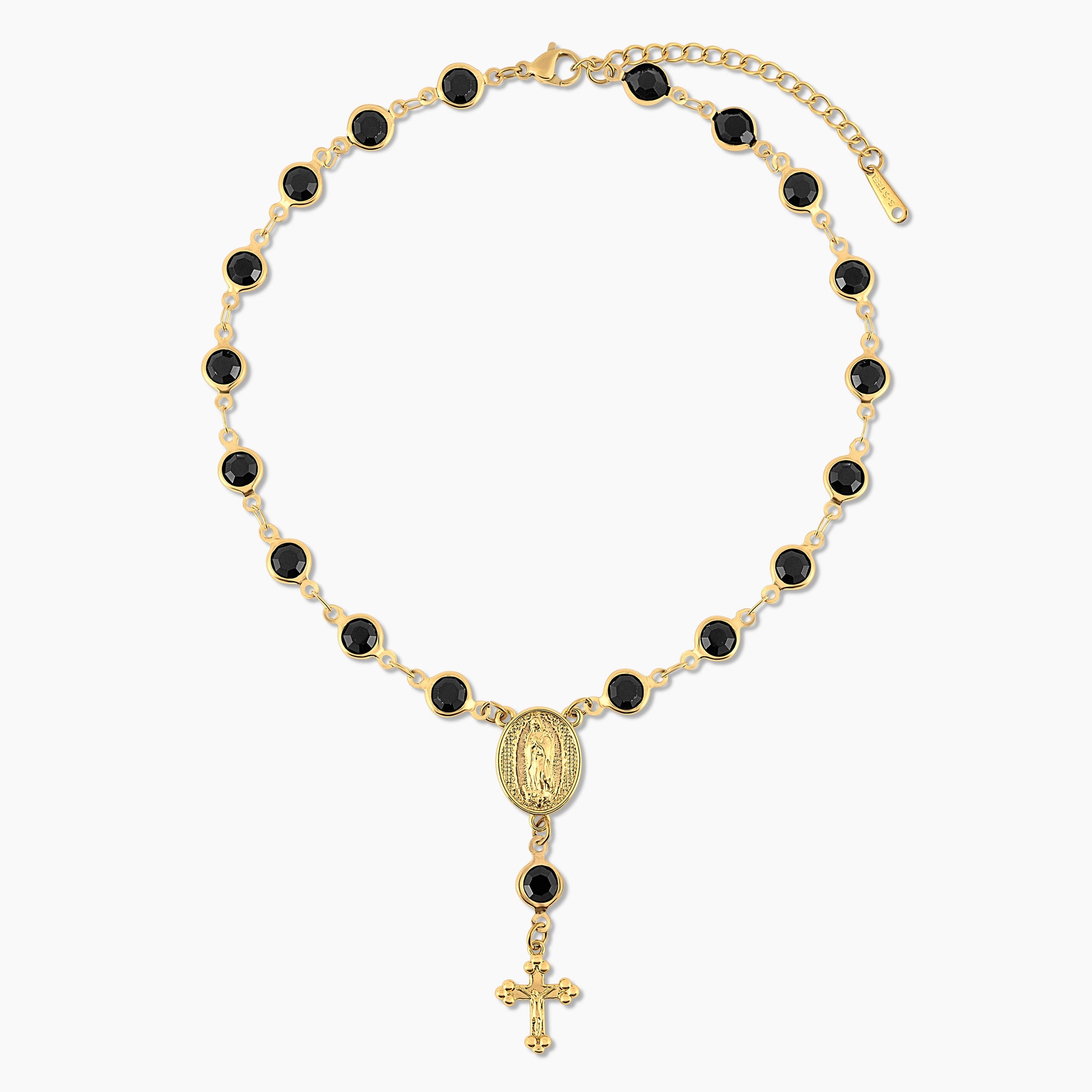 Onyx Rosary Anklet
