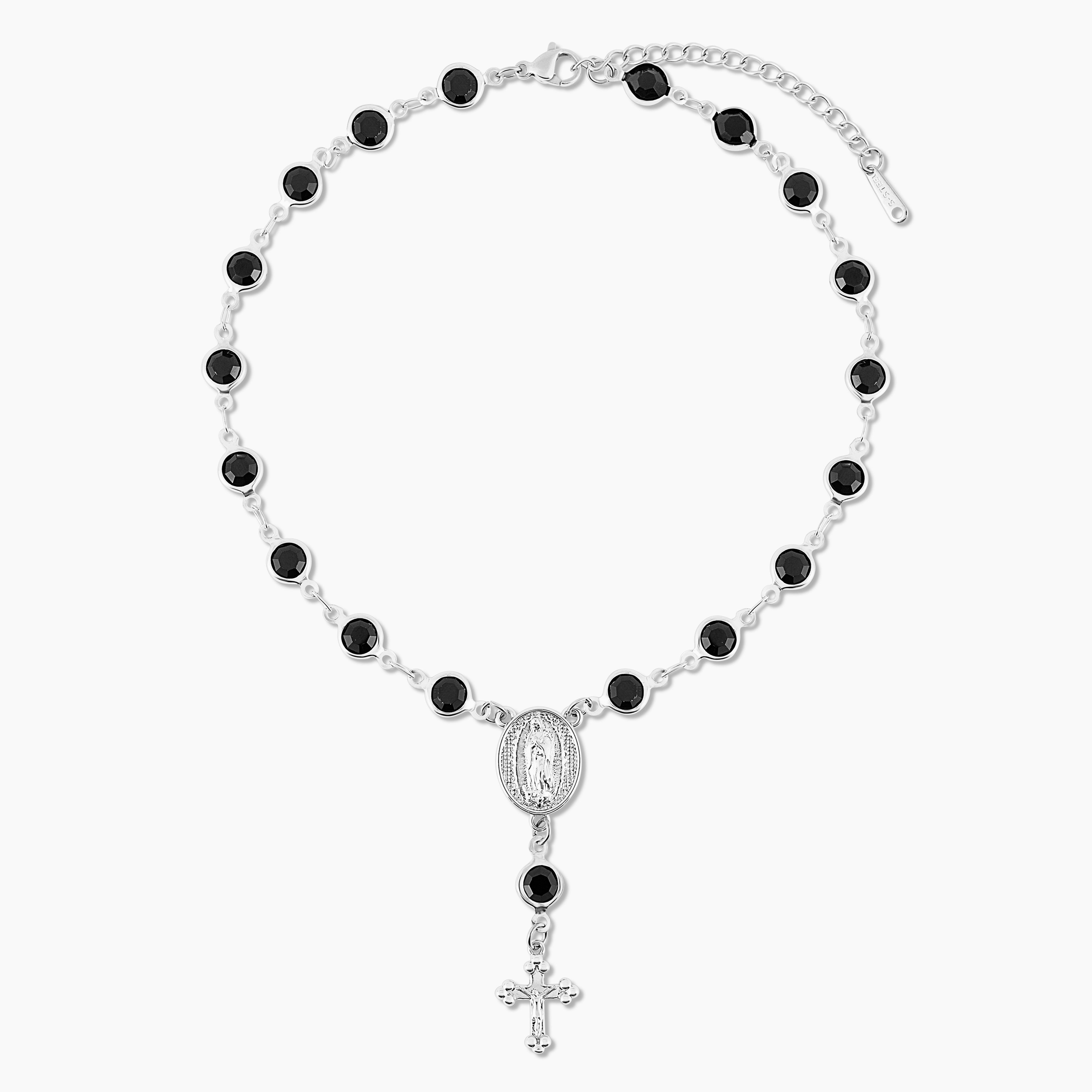 Onyx Rosary Anklet