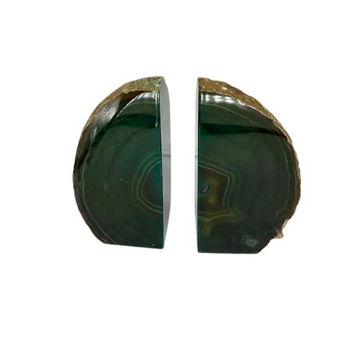 Dyed Agate Geode Bookends