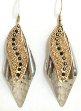 Load image into Gallery viewer, Wavy Sun Rays Silver and Gold Earrings
