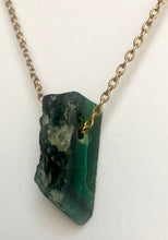 Load image into Gallery viewer, Natural Raw Green Aventurine Gemstone Necklace by The Urban Charm
