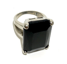 Load image into Gallery viewer, The Urban Charm Jet Black Crystal Signature Statement Ring
