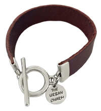 Load image into Gallery viewer, Burgundy Leather Color Band Bracelet by The Urban Charm
